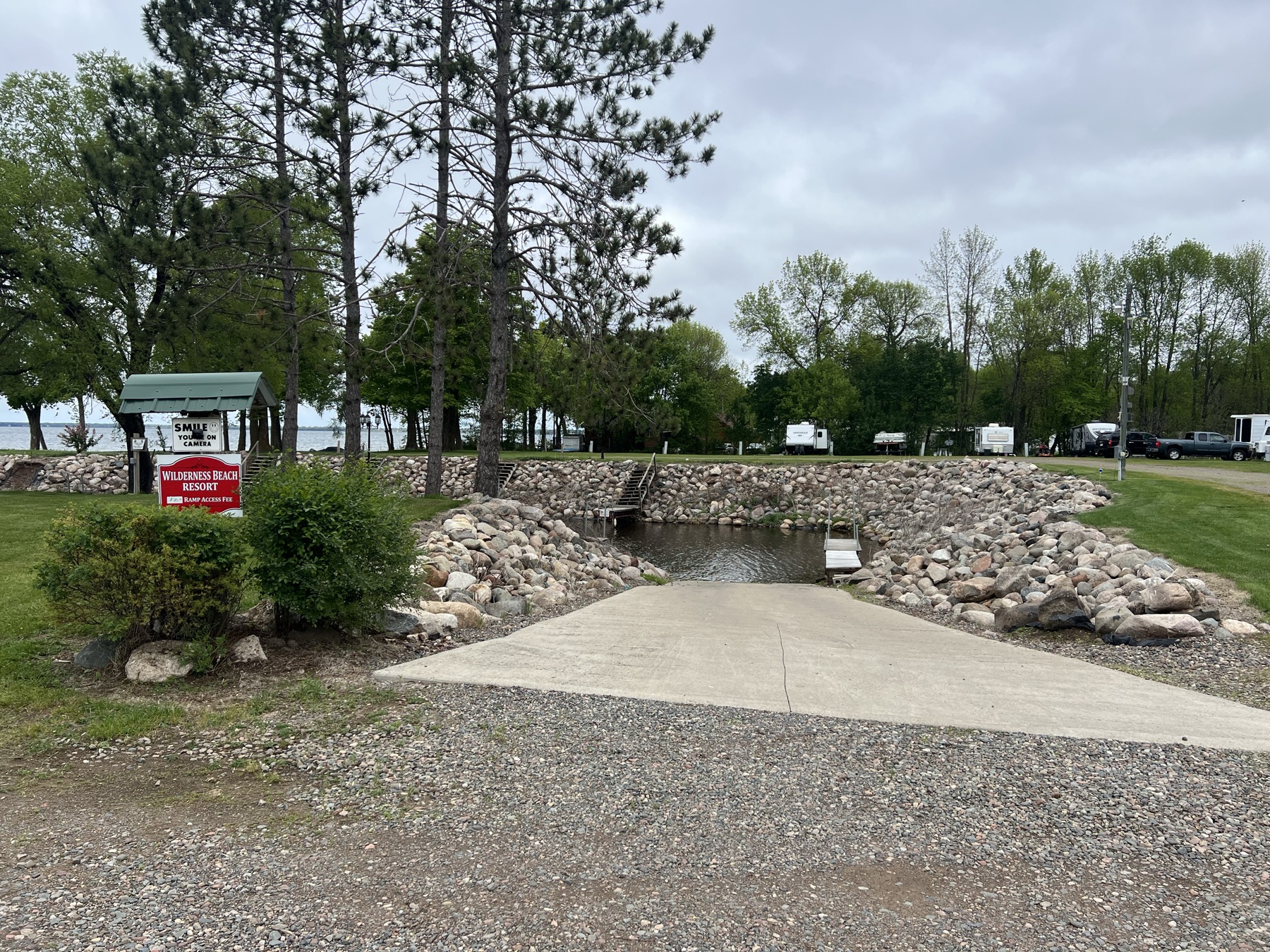Wilderness Beach Resort harbor and boat launch view 9